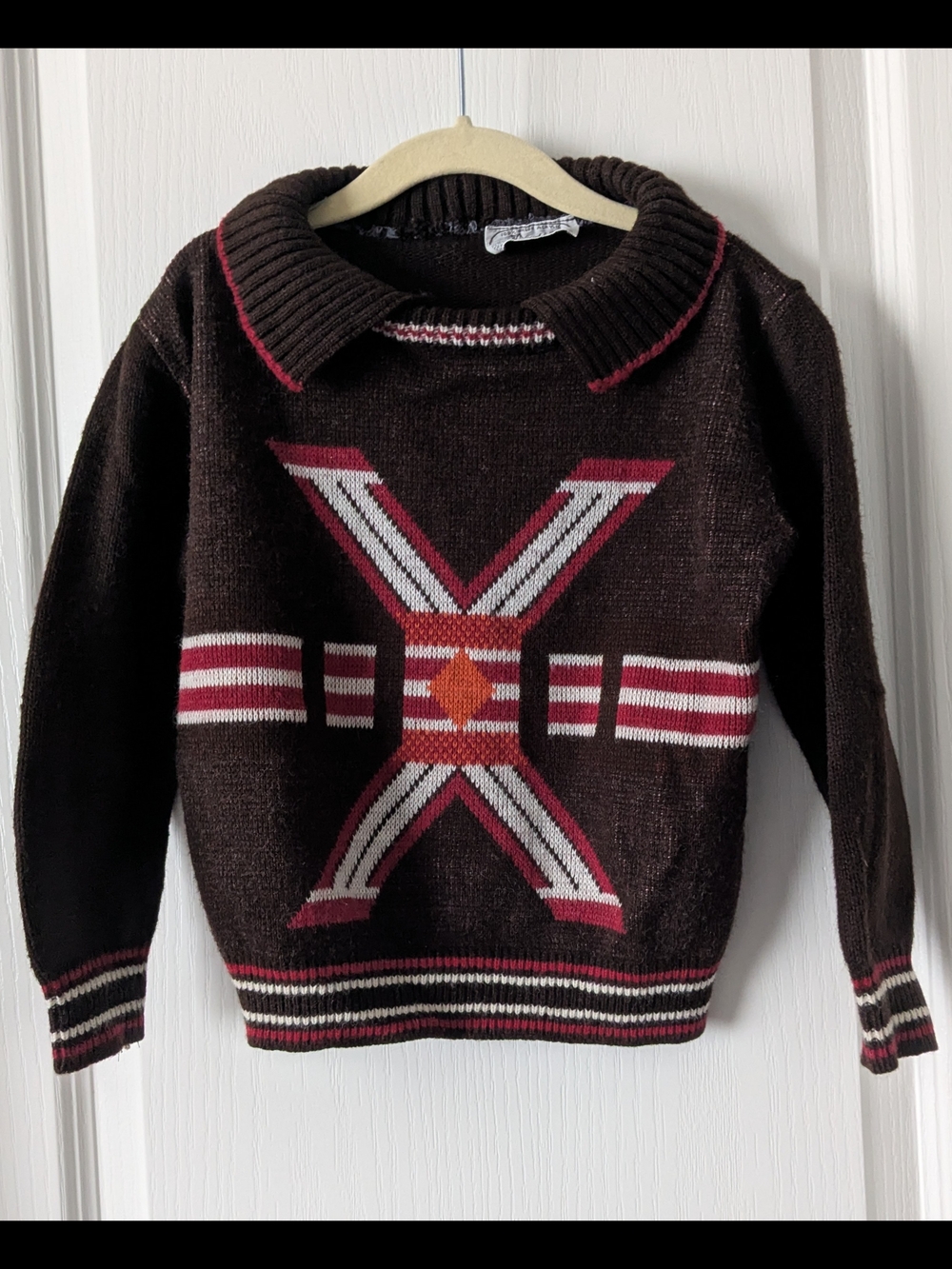 Boys Vintage 'Robinit May' Intaria Knit Brown Sweater 4/5